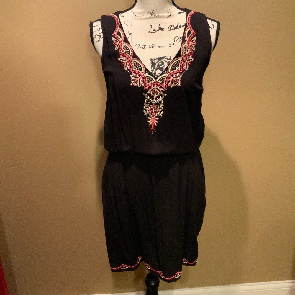 White House Black Market Black V-neck Dress women’s size S